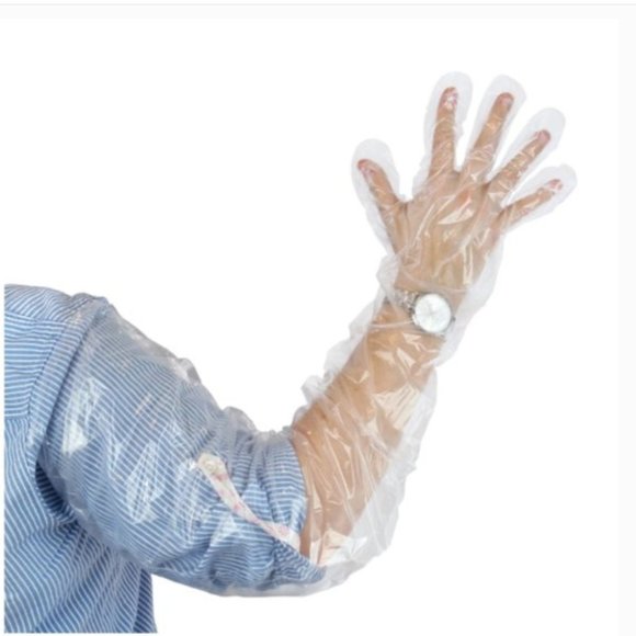Royal 35" Shoulder Length Poly Gloves, Pack of 100